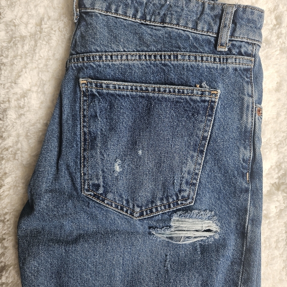 Zara Wide Leg Jeans, Distressed - Picture 8 of 16